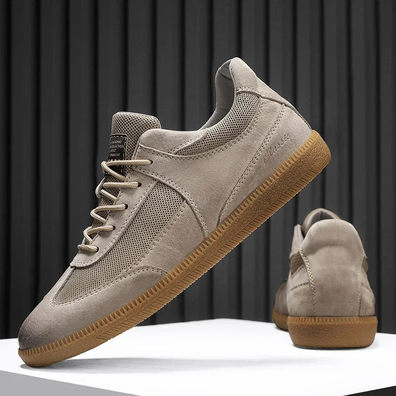 Dame Sneakers i Semsket Skinn Minimalistisk Stil 8