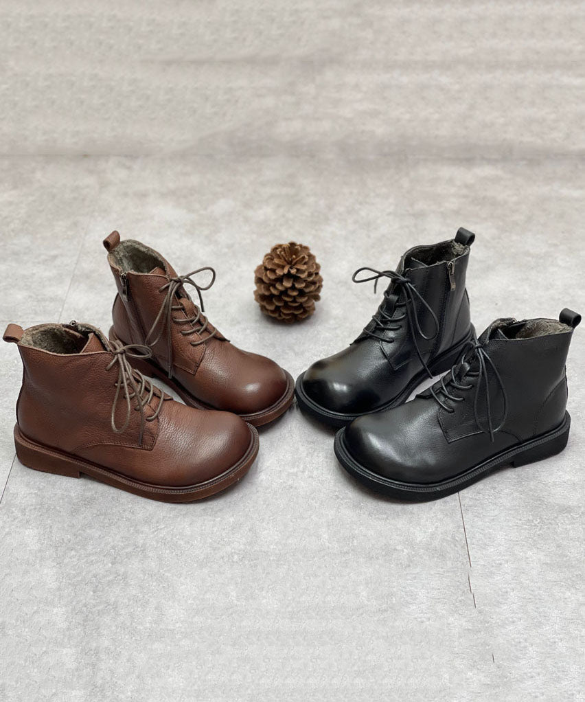 Dame Snørestøvler med Varm Fleece 2