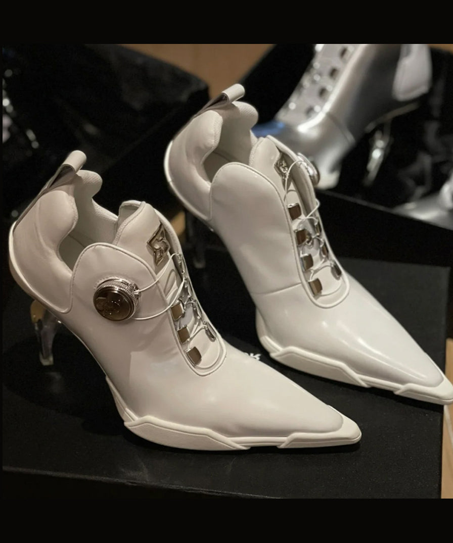 Dame Støvler med Høy Hæl og Spiss Tå 3