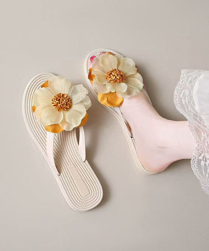 Dame Strandflipflops Med Blomstermønster 1