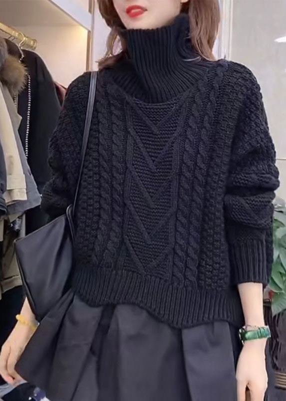 Dame Strikket Turtleneck Genser 2