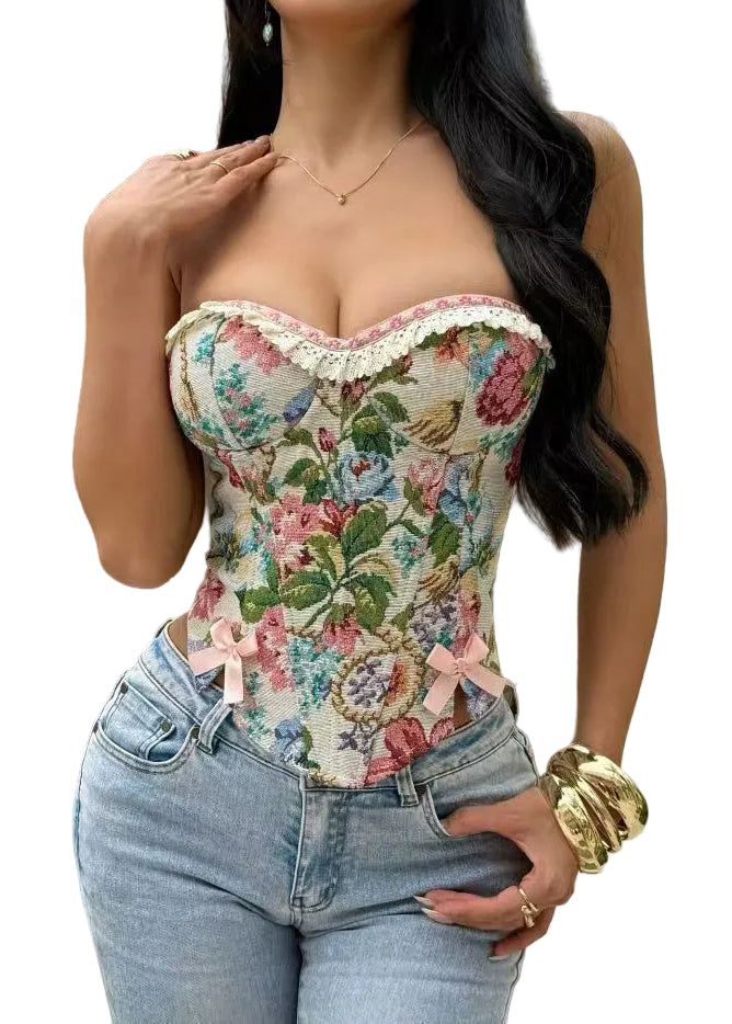 Dame Stroppeløs Tanktop Med Volanger 0