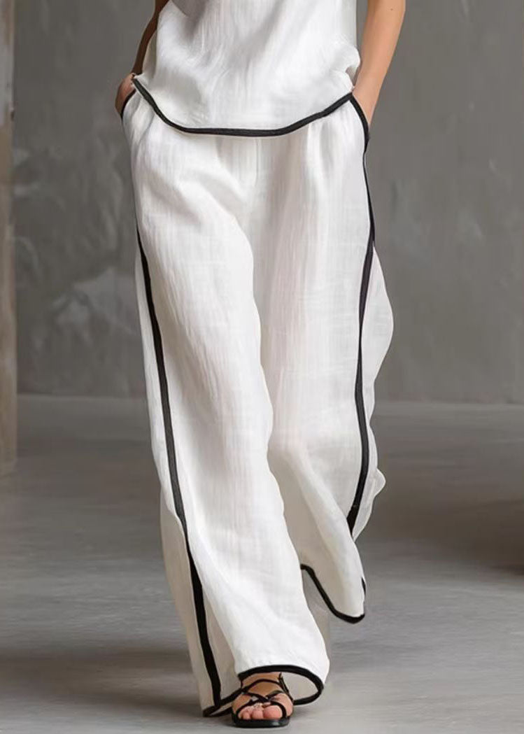 Dame To-delt Sett V-hals Patchwork Stil 4