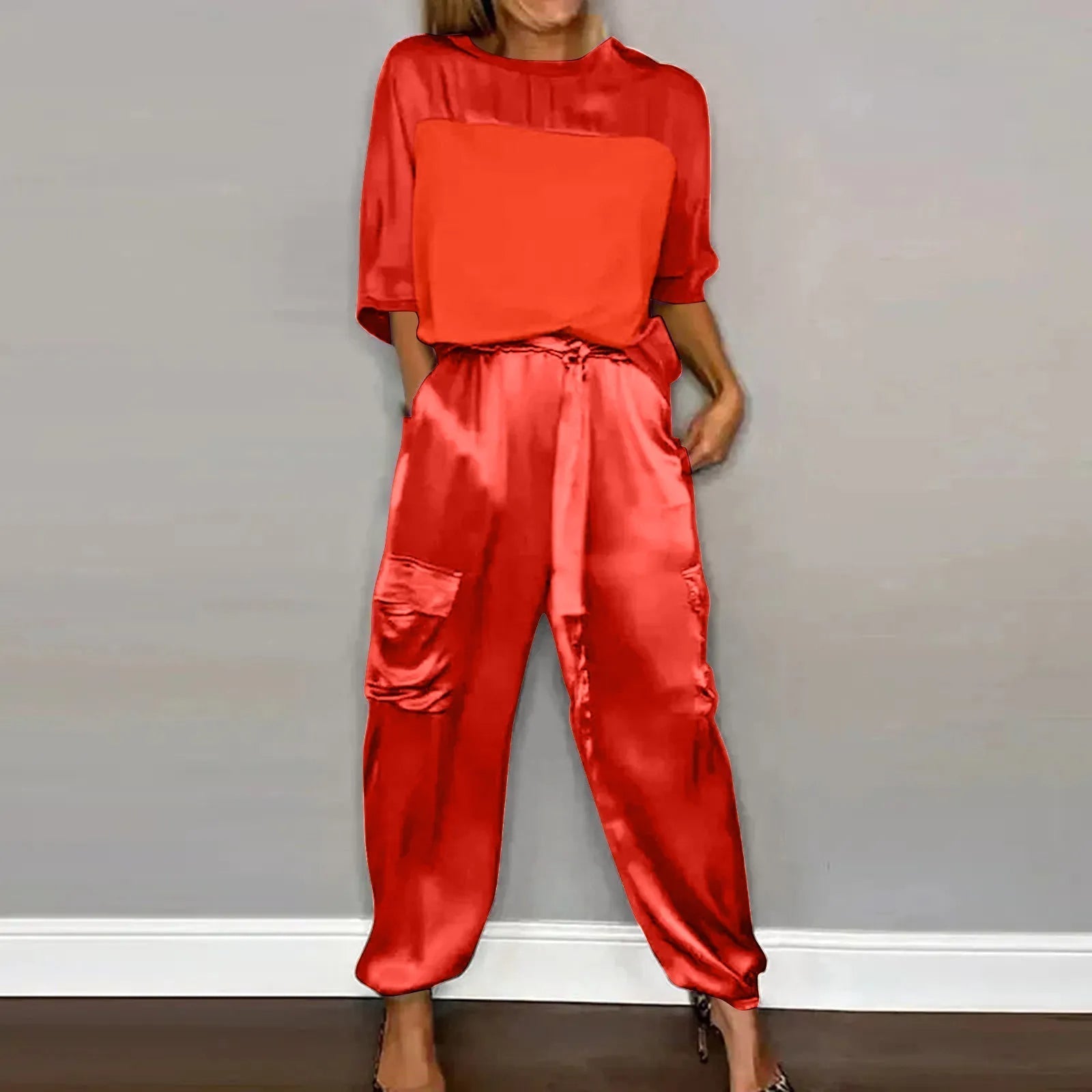 Dame Todelt Dress Løs Passform 2