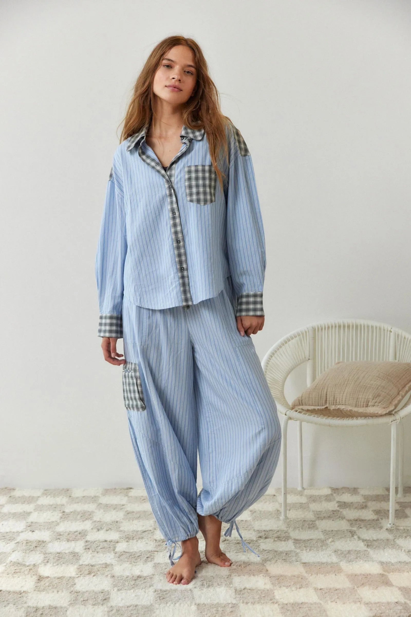 Dame Todelt Pyjamassett Komfortabel Design 2