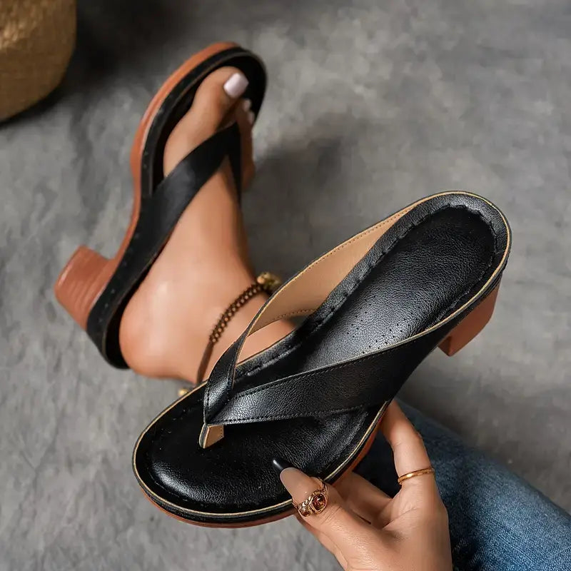 Dame Tøfler med Subtil Hæl for Komfort og Stil 4