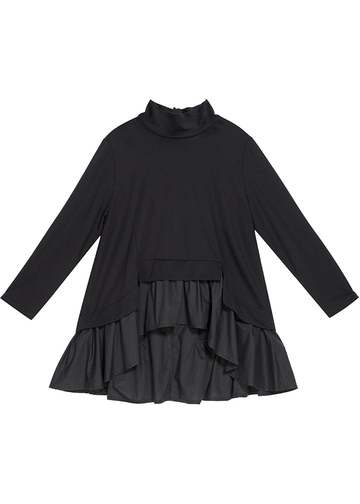 Dame Topp med Asymmetrisk Design og Rysjer 4