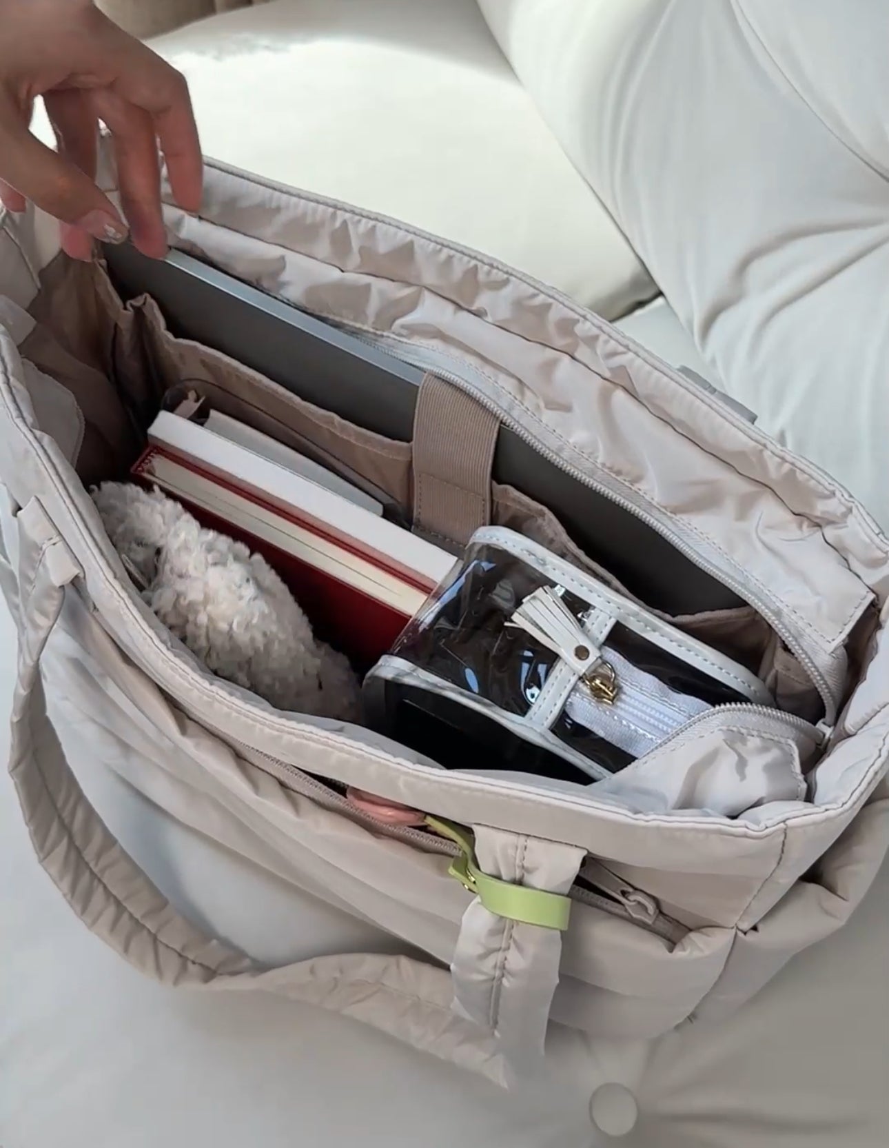 Dame Tote Bag Puffer Design Romslig 4