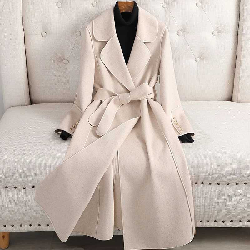 Dame Trench Coat Klassisk Stil 4