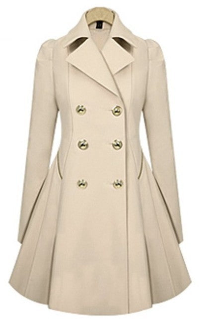 Dame Trenchcoat Klassisk Stil 0