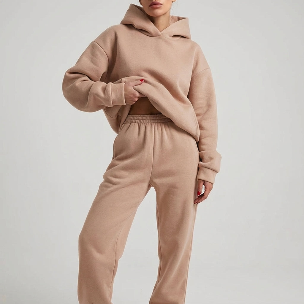Dame Treningsdresssett Overdimensjonert Stil 3