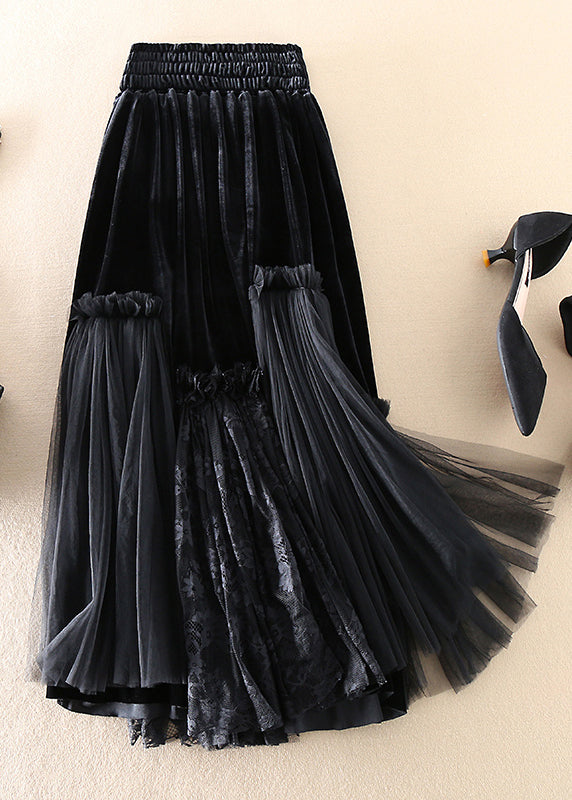 Dame Tulle Skjørt Patchwork Design 1