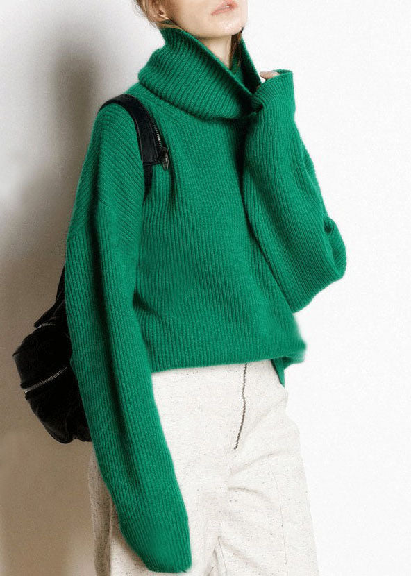 Dame Turtle Neck Strikket Genser i Cashmere 1