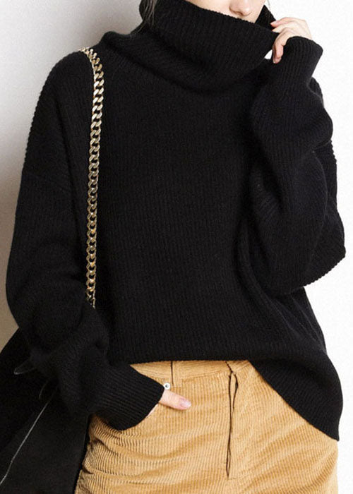 Dame Turtle Neck Strikket Genser i Cashmere 2