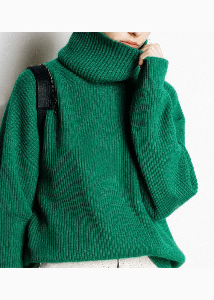 Dame Turtle Neck Strikket Genser i Cashmere 3