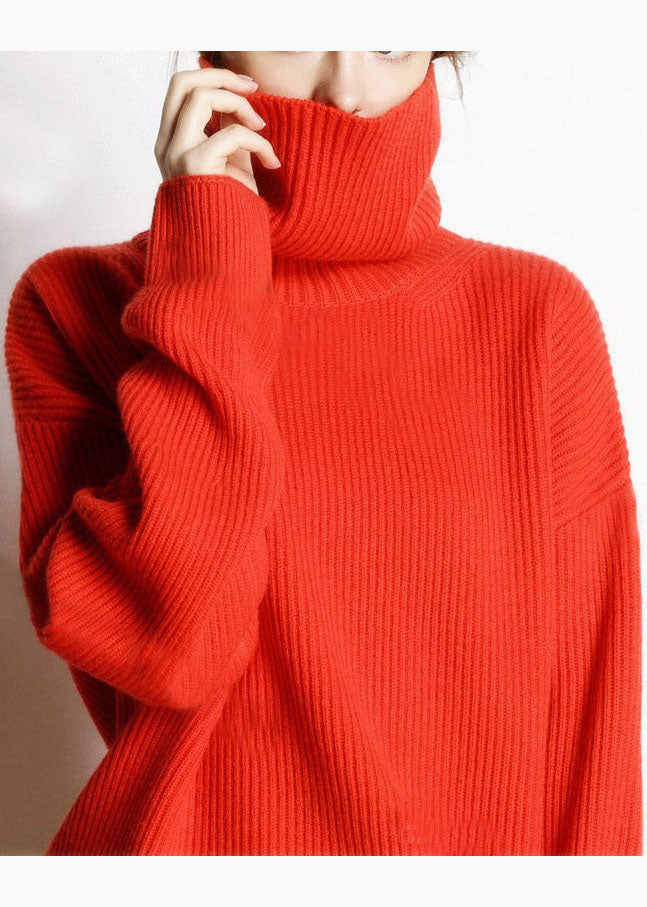Dame Turtle Neck Strikket Genser i Cashmere 4