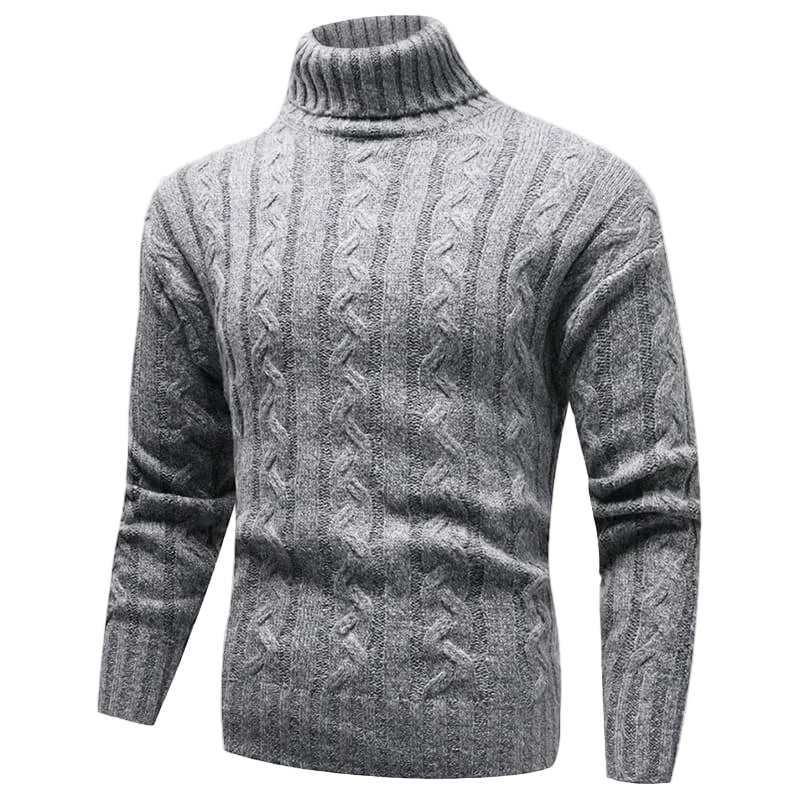 Dame Turtleneck Genser Kabelstrikket Design 0