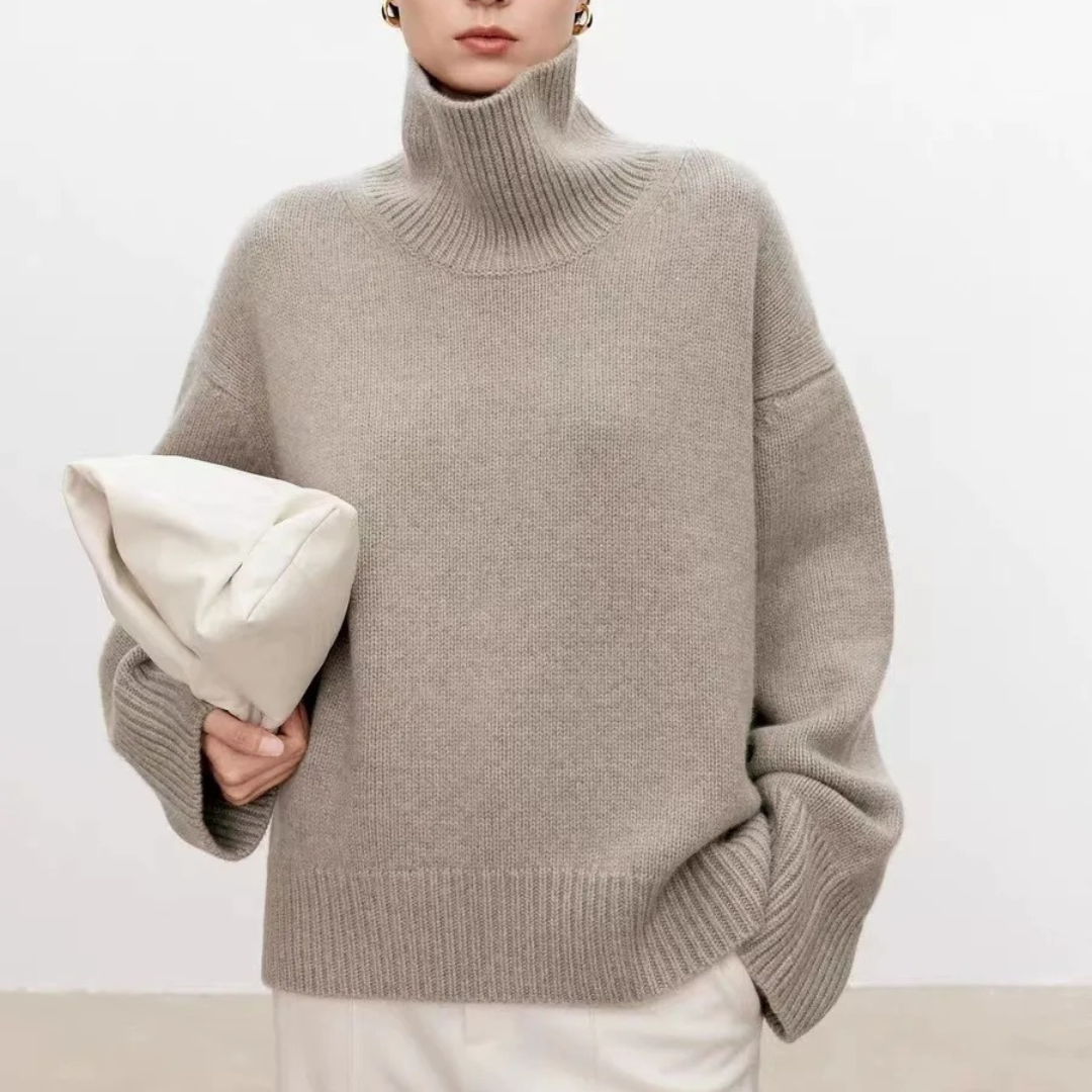 Dame Turtleneck Genser Klassisk Stil Allsidig 1