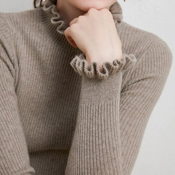 Dame Turtleneck Genser Med Sofistikert Design 3