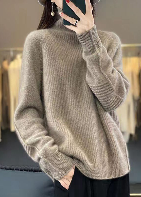 Dame Turtleneck Genser i Løs Passform 3