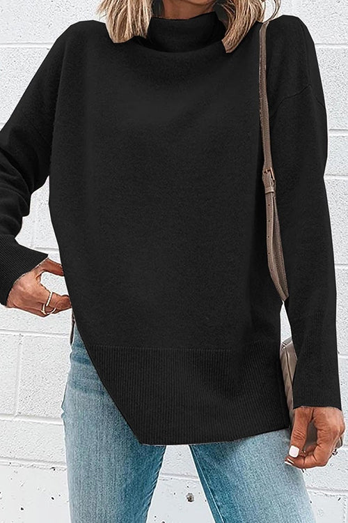 Dame Turtleneck Langermet Genser med Drop Shoulder 3