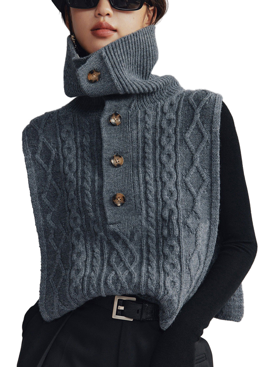 Dame Turtleneck Vest Ermeløs 0