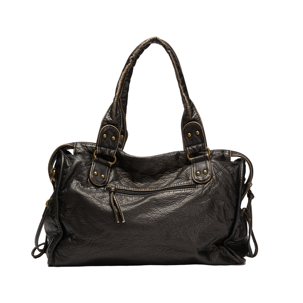 Dame Vesker Vintage Stil Svart Med Romslig Design 8