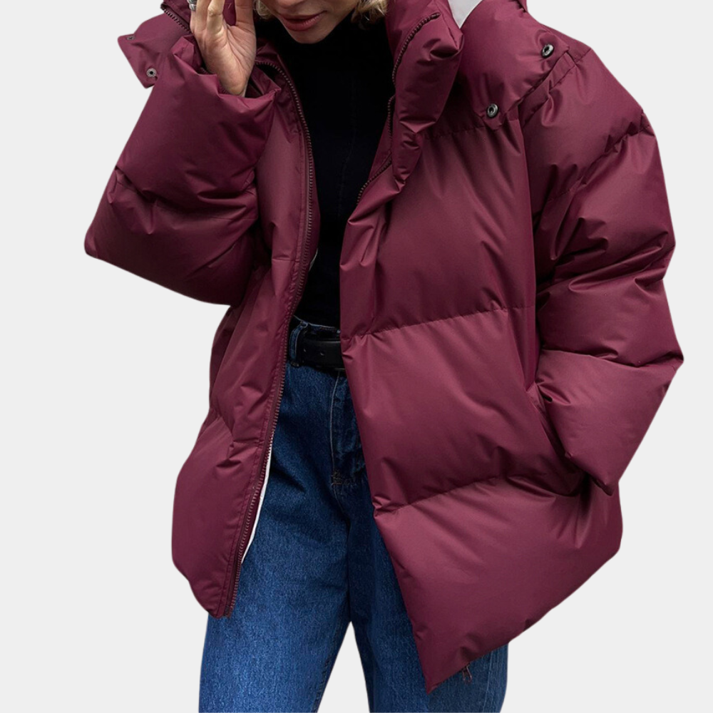 Dame Vinterjakke Puffer Trendy Design 5