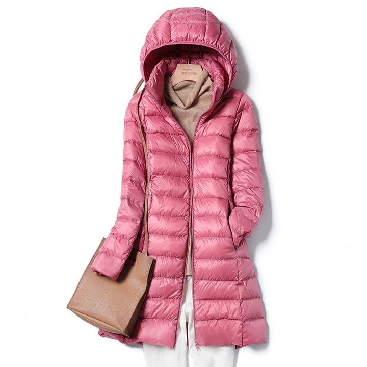 Dame Vinterjakke Ultralett Isolert Casual Style 6