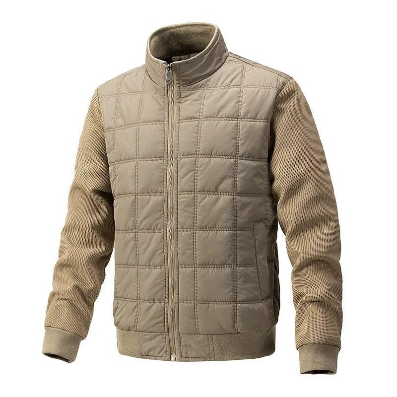 Dame Vinterjakke Vattert Design Med Stående Krage 9