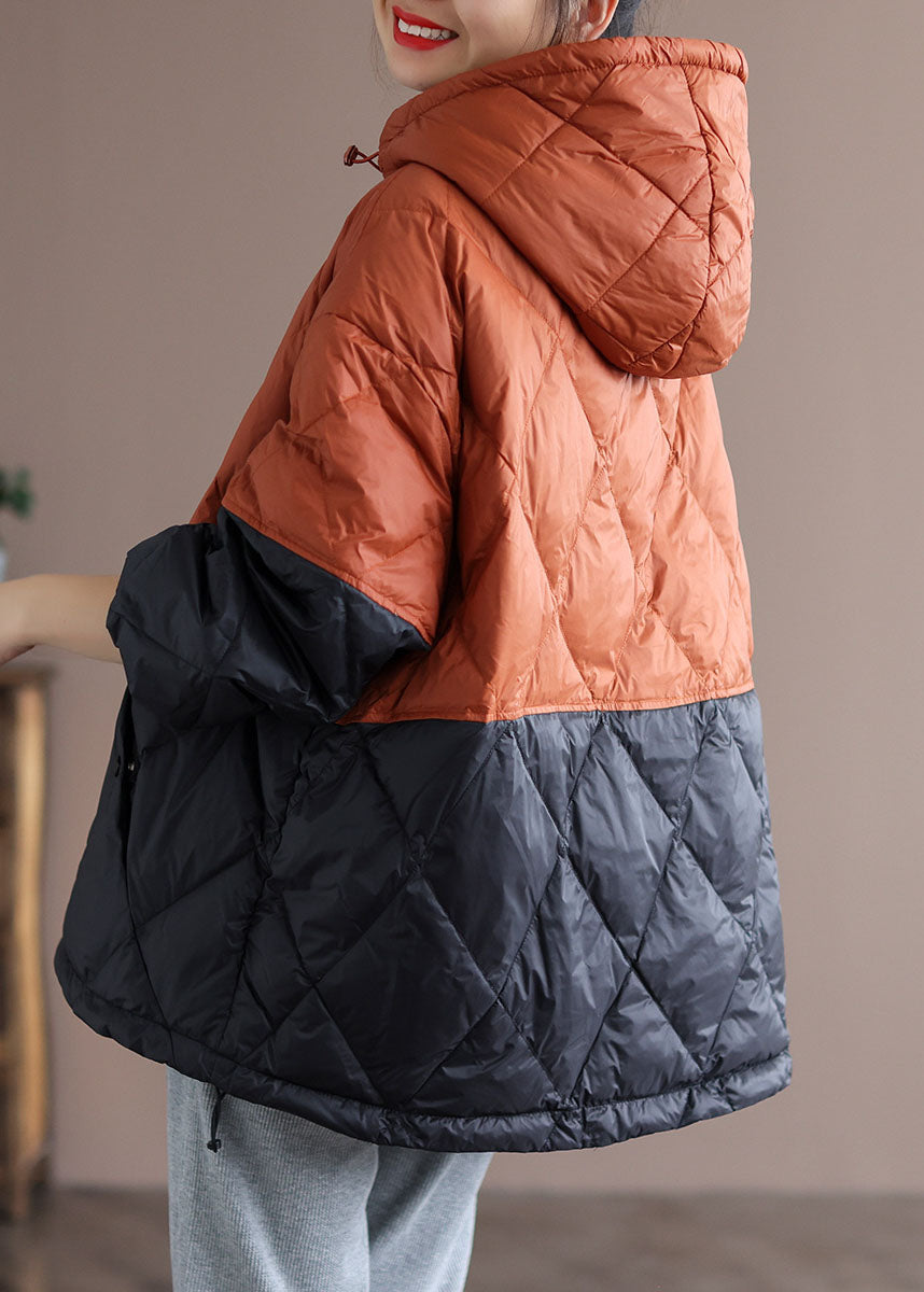Dame Vinterkåpe med Hette i Boho Stil 3