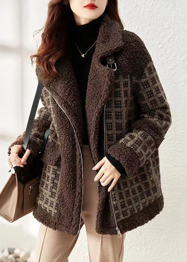 Dame Zip-Up Patchwork Teddy Frakk 1