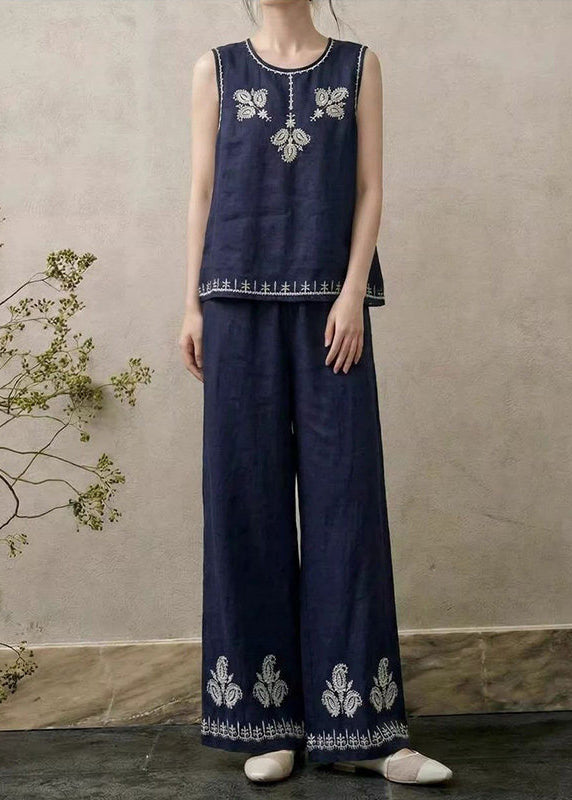 Dame todelt linsett brodert ermeløs 3