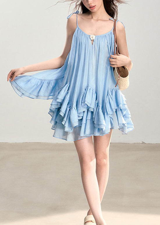 Dame todelt sett med volanger og lappeteknikk sommerstil 3