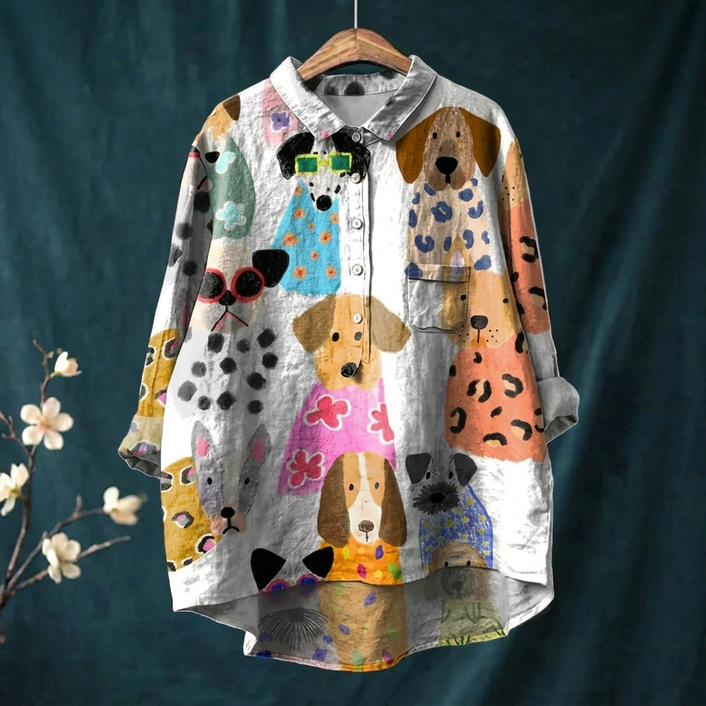 Damebluse Lekent trykk Myk Lett 2
