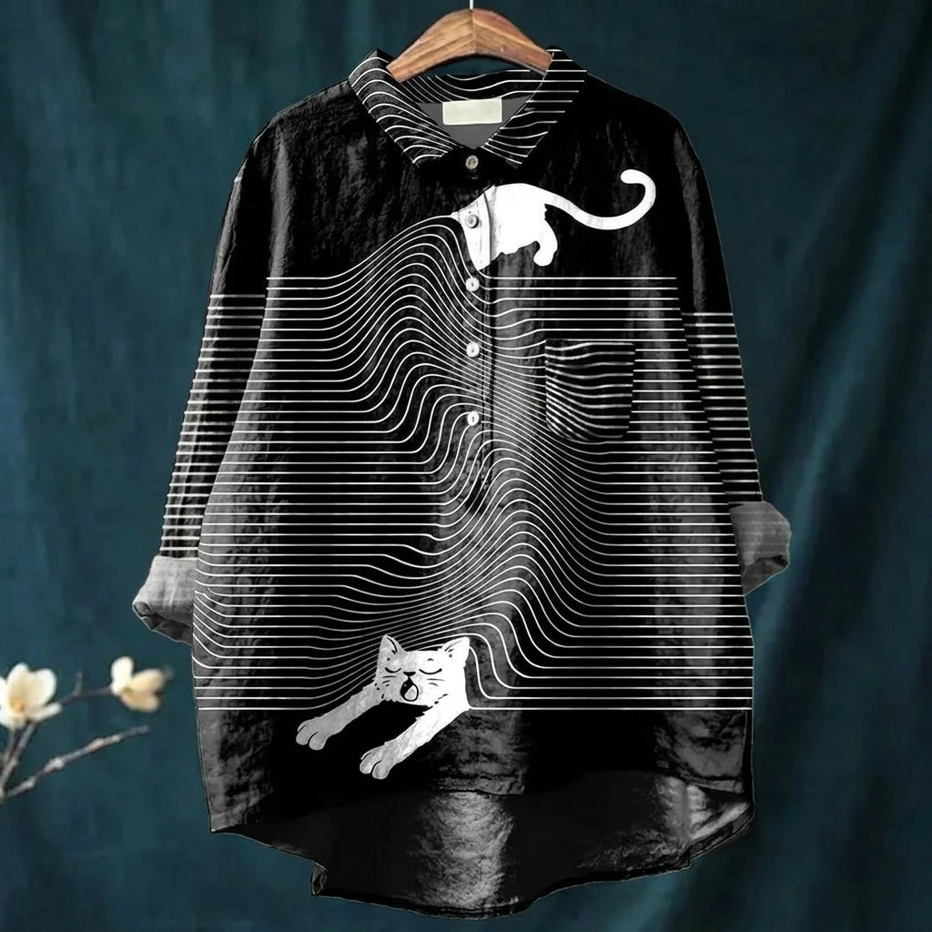 Damebluse Lekent trykk Myk Lett 5