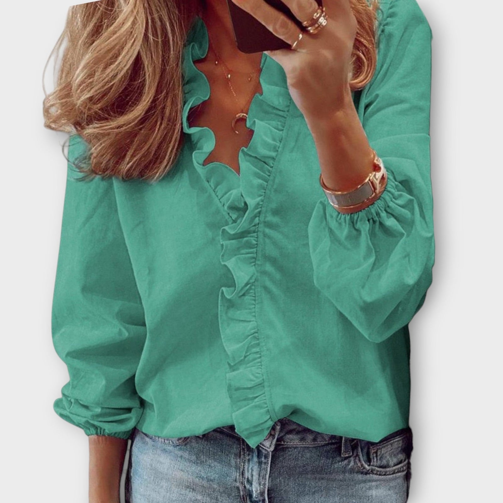 Damebluse med Volanger 2