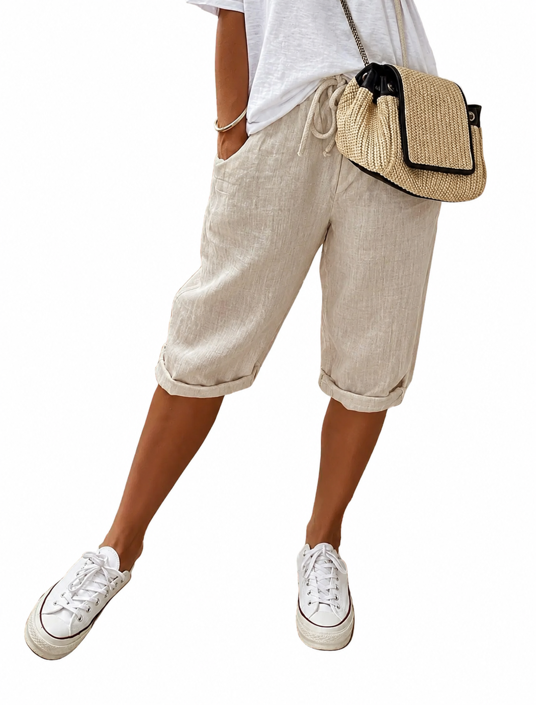 Damebukser i linstil Elegant sommerstil Linblanding 0