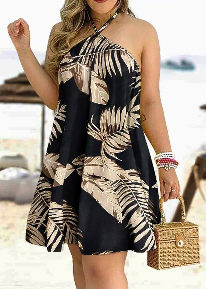 Damekjole Halterneck Boho Stil med Åpen Rygg 1