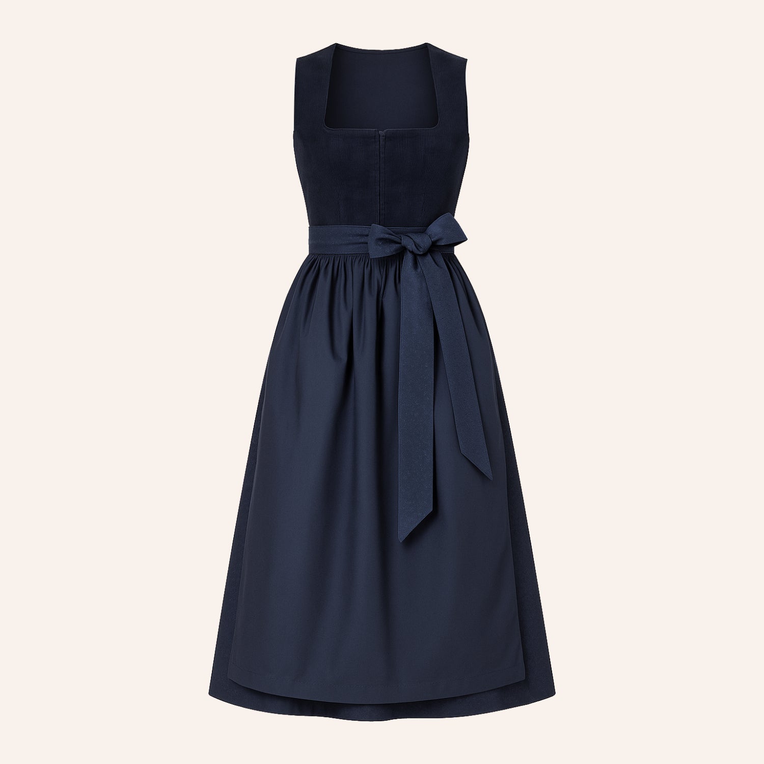 Damen Dirndlkleid Marineblå med Schürze 1
