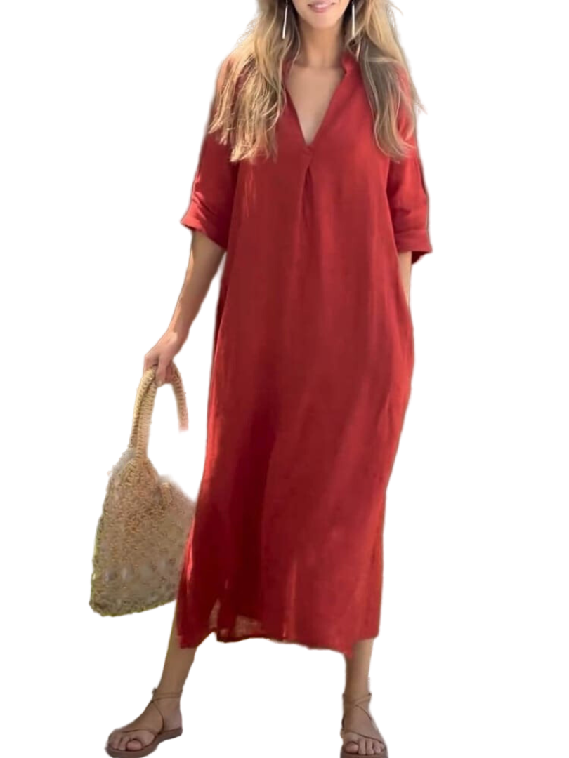 Damen Maxikleid Klassisk Stil 0