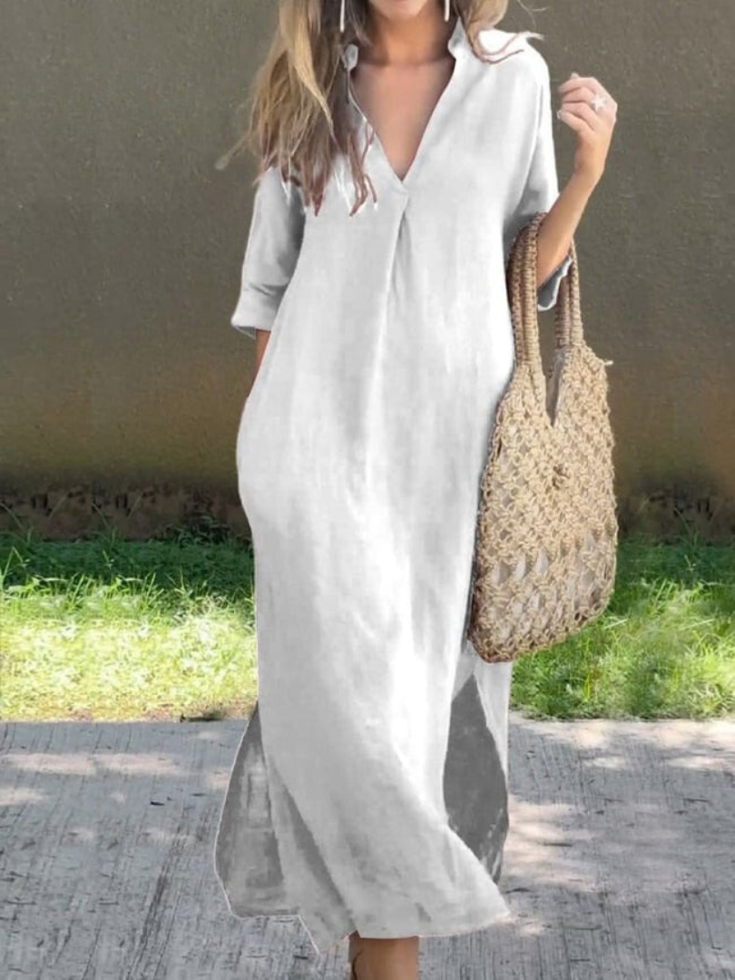 Damen Maxikleid Klassisk Stil 2