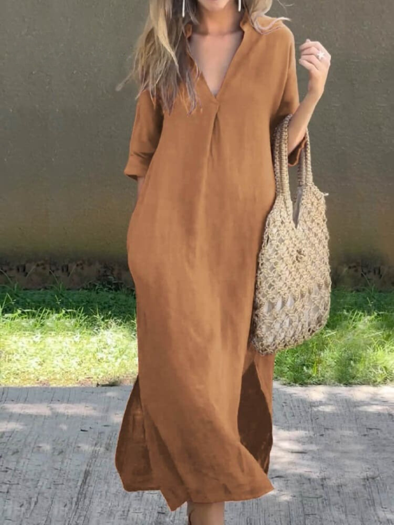 Damen Maxikleid Klassisk Stil 4