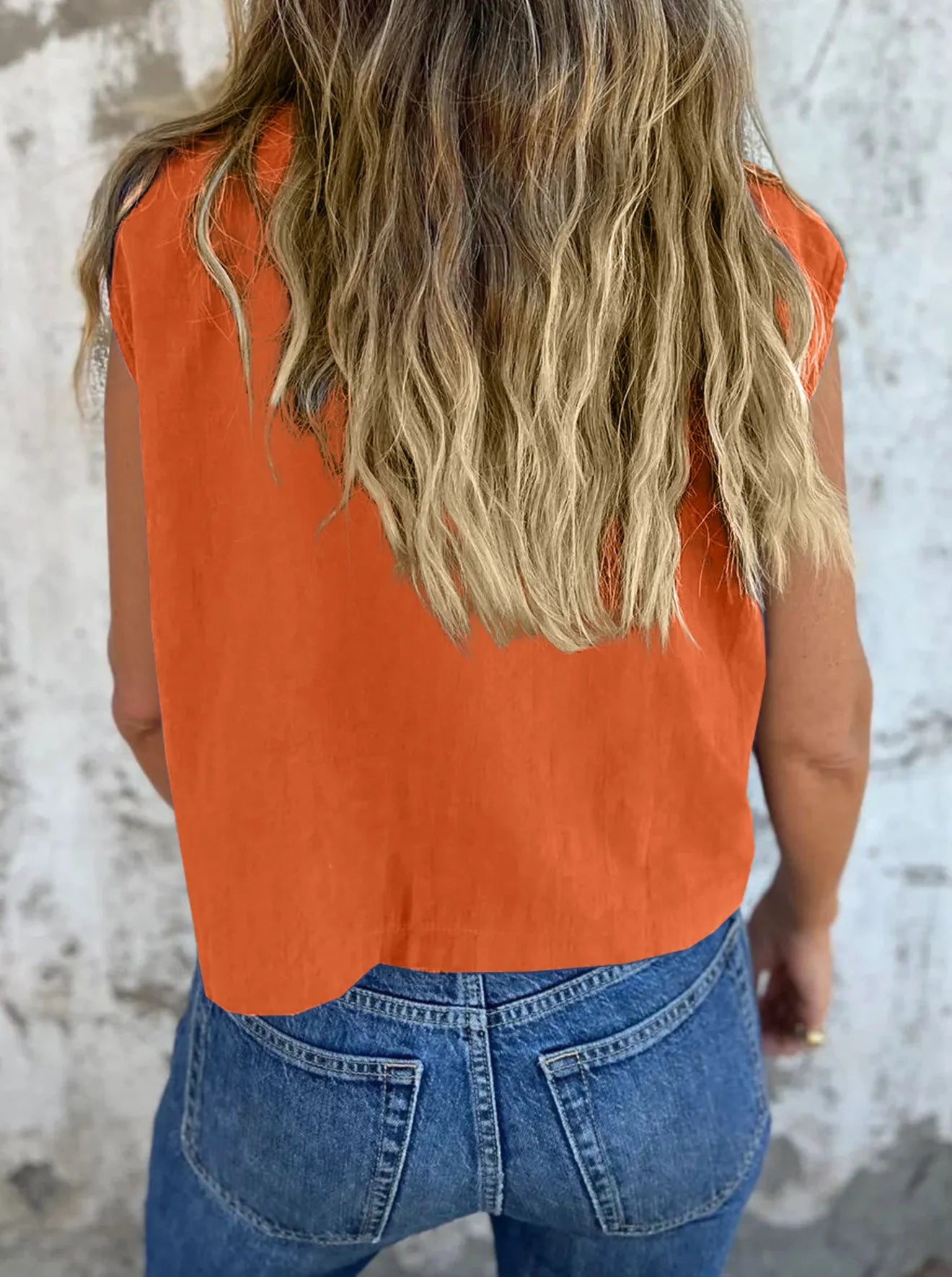 Damens Skjorte med Knapper og Korte Ermer i Lin 1