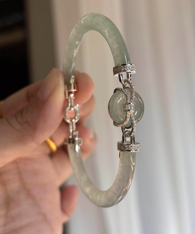 Damer Armbånd med Jadeinnlegg og Cyan Detaljer 3