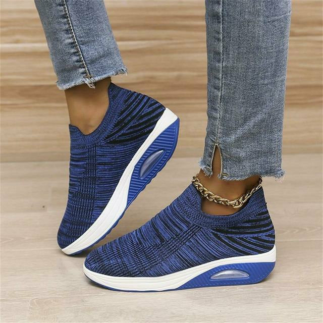 Dames Slip-In Sneakers Mesh med Luft Hæl 3
