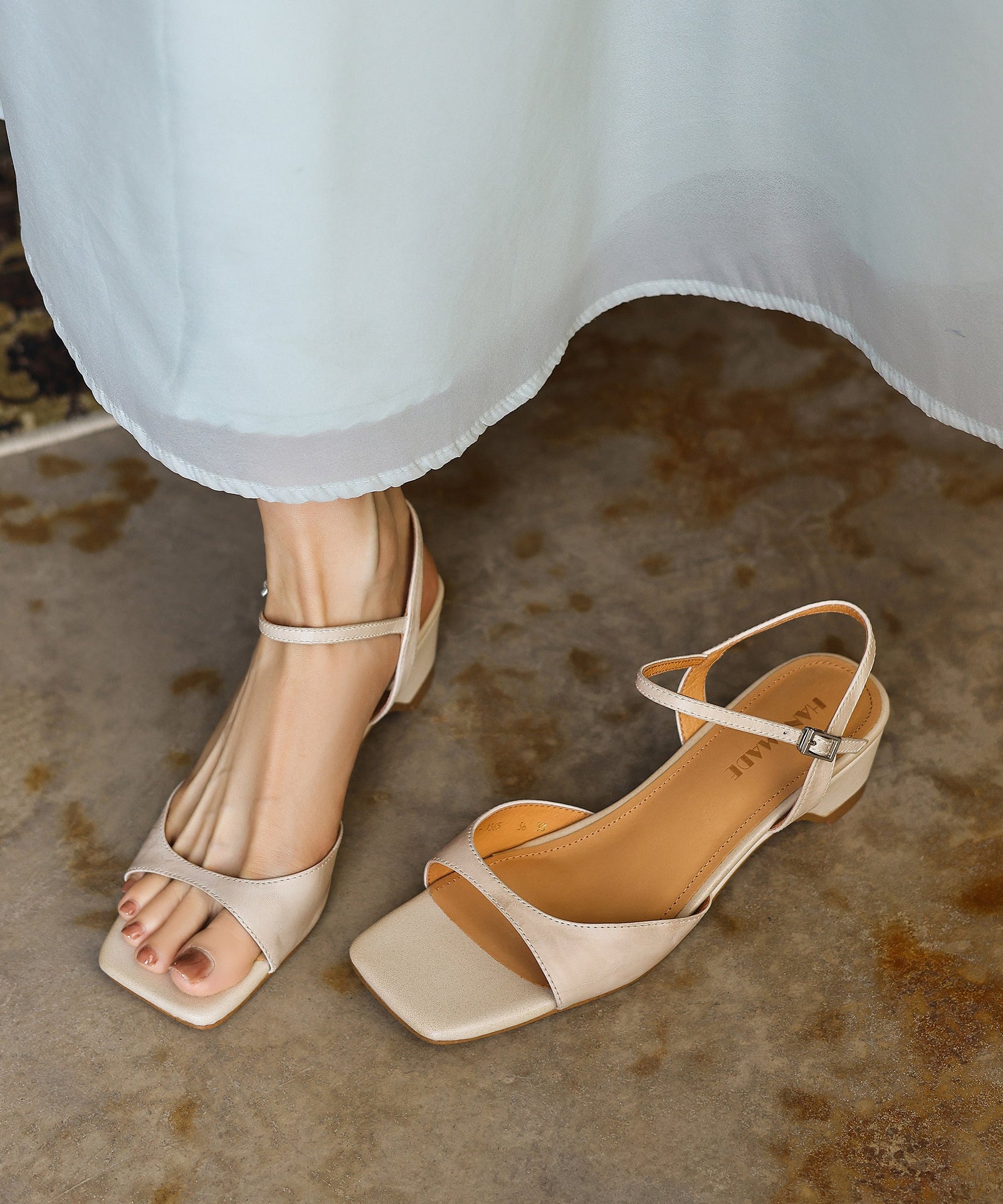 Damesandaler Chunky Peep Toe 1
