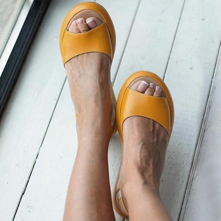 Damesandaler Sommer Moderne Lær Komfortabelt Design 4