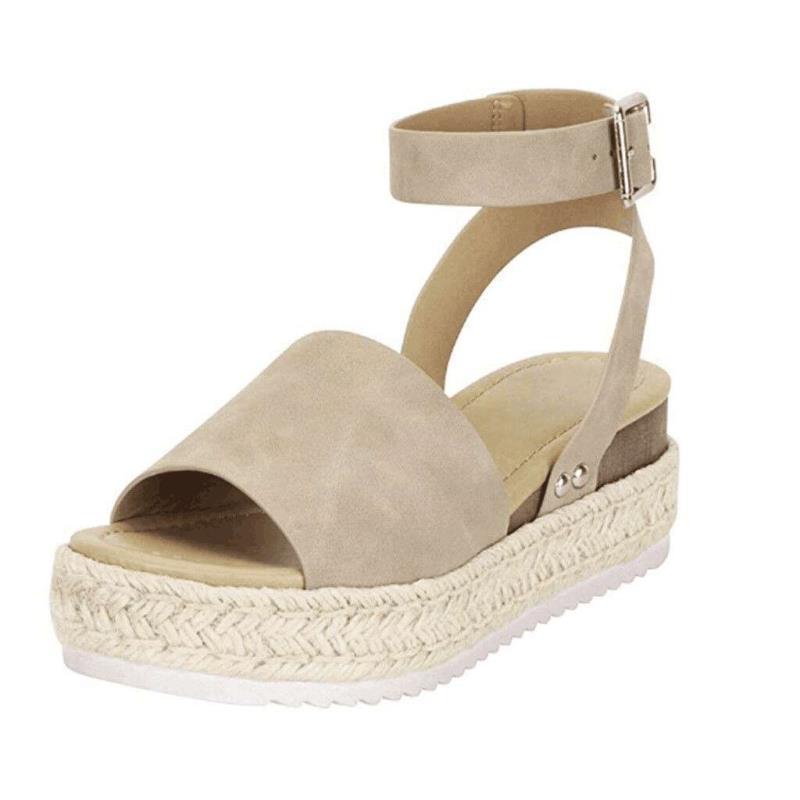 Damesandaler med Ankelrem og Flatform 4