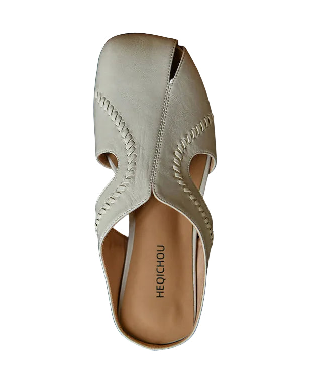 Damesandaler med hul design og thong-stil 0